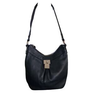 Calvin Klein Navy blue leather shoulder bag